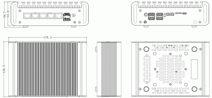 Zynshield Firewall VPN Intel N100 Opnsense Ros Linux 4*2.5g Rj45 Ethernet Ports 0