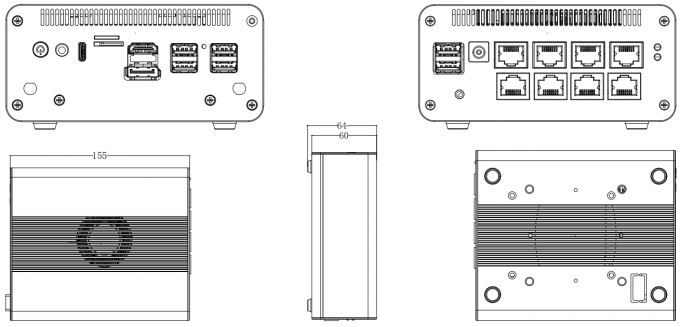 Zynshield Desktop Firewall Intel N100 Pfsense Ubuntu 4 Inteli226-V 2.5GB 2 SFP+ 0