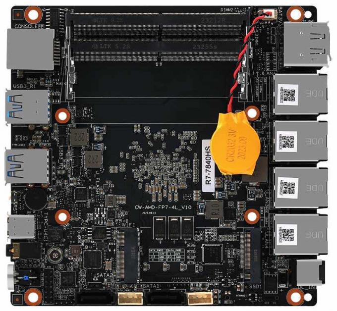 AI Firewall Desktop Mini PC AMD Radeon R7-7840 4 2.5Gbps UDE LAN 8K Wifi 6 EXSi 1