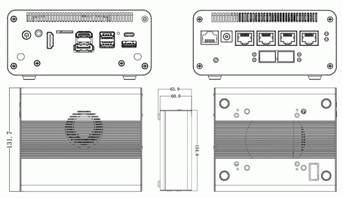 Zynshield i5-1235U Mini PC Small Host Soft Router 2.5G Network Card M.2 Industrial Computer Linux Industrial IoT 4G SIM Card 0