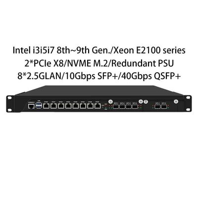 ซื้อ Zynshield 1U Rackmount Firewall Intel Core i3i5i7 9th Xeon E3V5 2 PCIe X8 สล็อต 10G 40G QSFP+ online manufacture