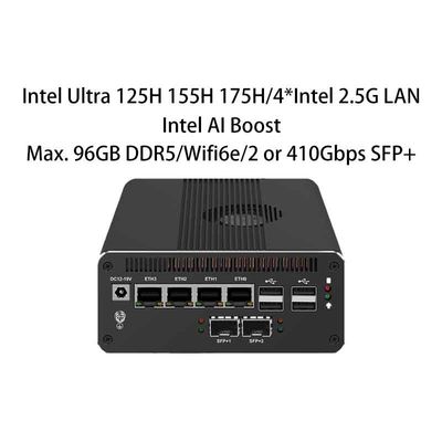 주문 Zynshield AI 미니 PC 인텔 울트라 125H 155H 185H Wifi6e 10G SFP+ 40G QSFP+ 최대 96GB DDR5 online manufacture