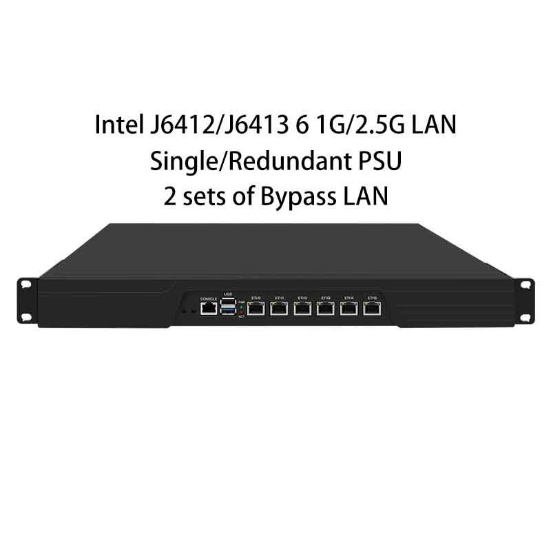 Zynshield 1U Rackmount Redundant Firewall Bypass OPNsense PfSense OpenWRT J6412 6 2.5G LAN