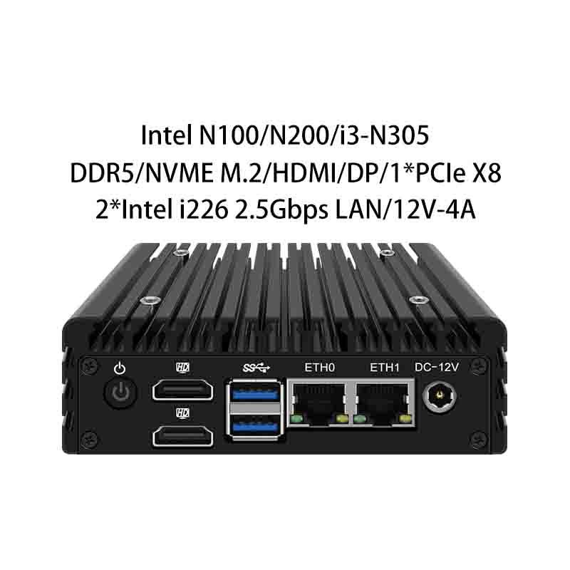Zynshield Desktop Firewall Intel N100 N200 N305 Dual 2.5G LAN 2 HDMI 2 USB 3.2 WIFI 6 TPM Module