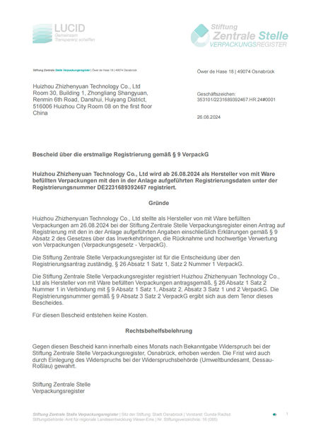 China Shenzhen Zhizhenyuan Technology Co., Ltd. certifications